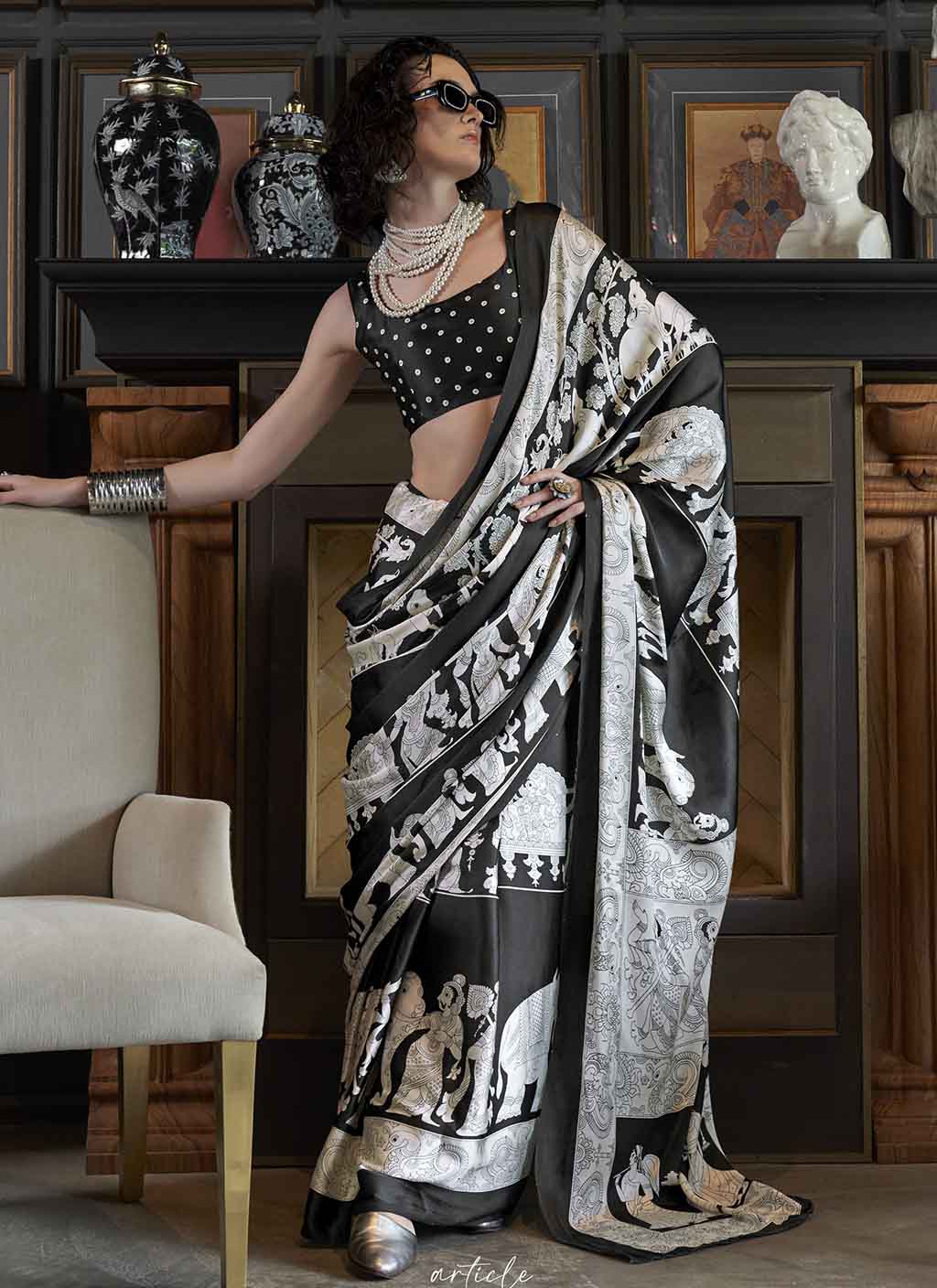 Manikala (saree) - Satin Silk