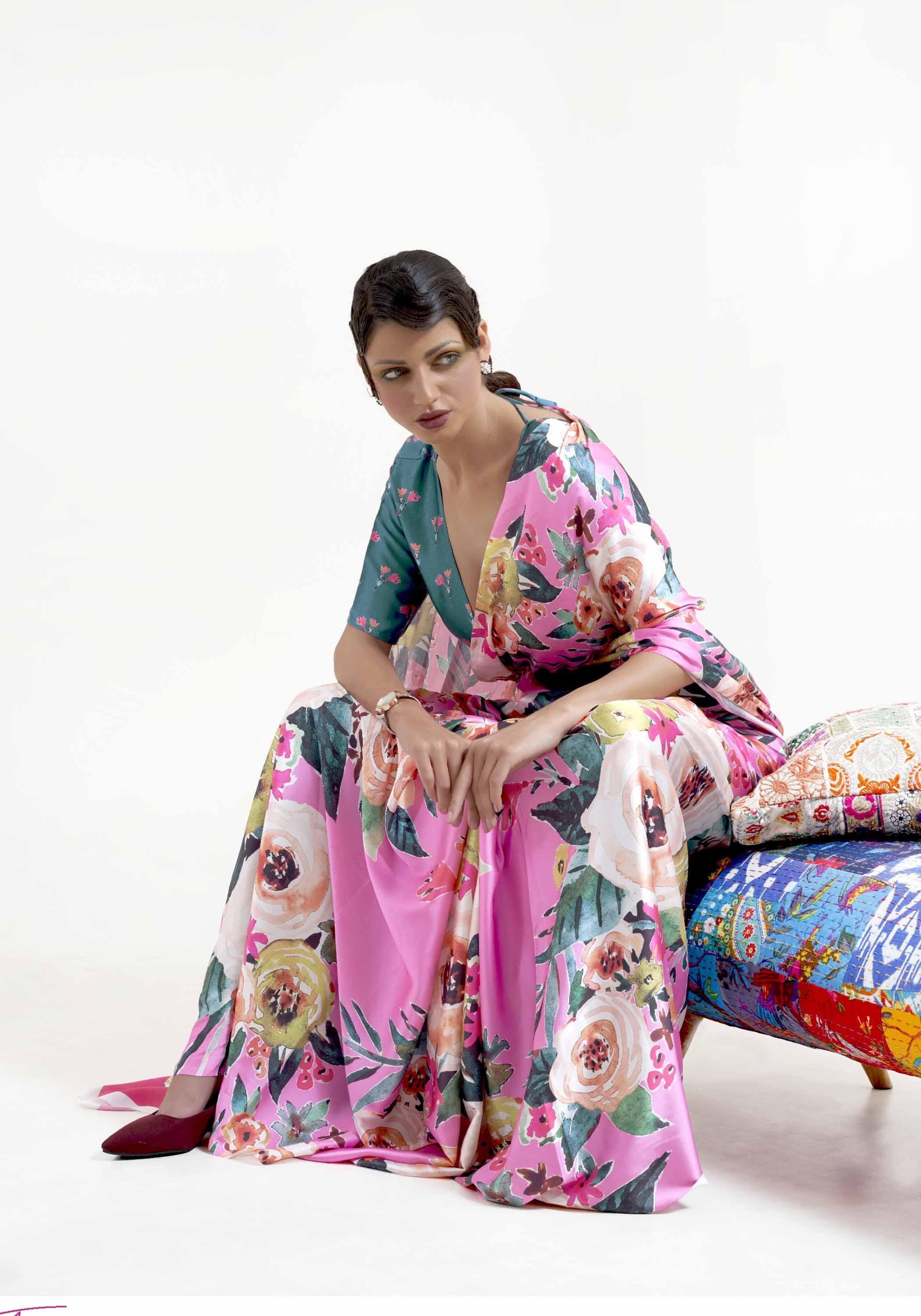 Prakriti (saree) - Satin Silk