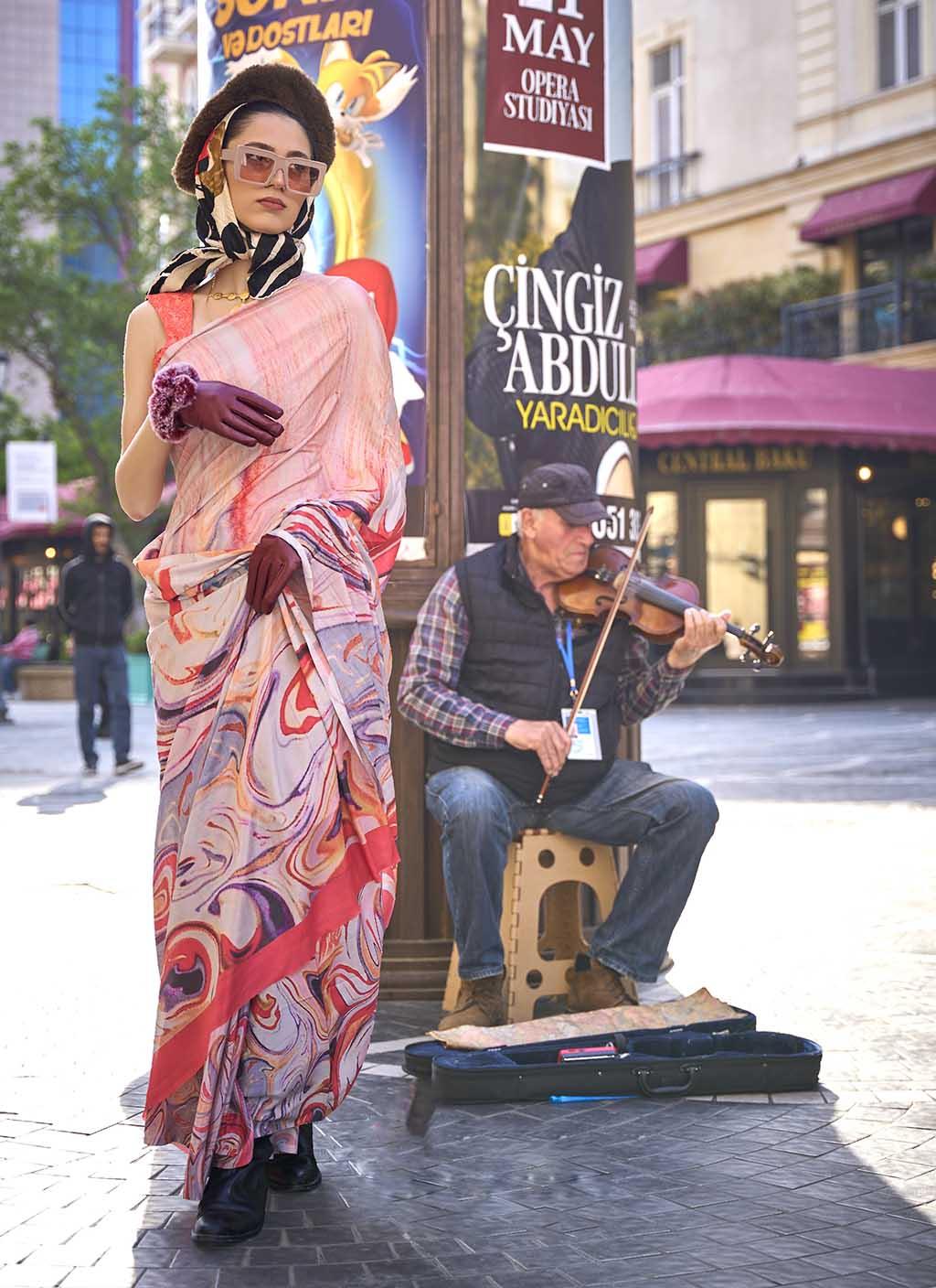 Qaafirana (Saree) - Satin Silk