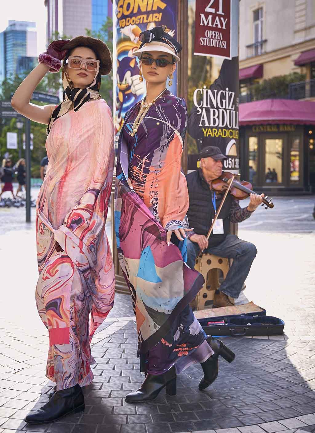 Qaafirana (Saree) - Satin Silk