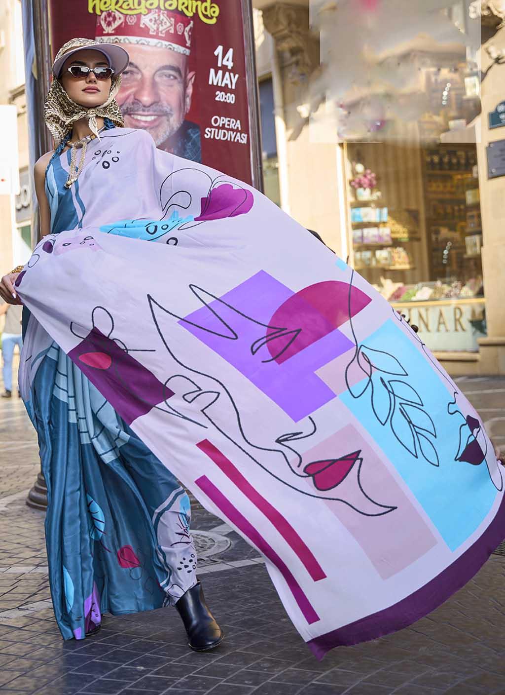 Qaafirana (Saree) - Satin Silk