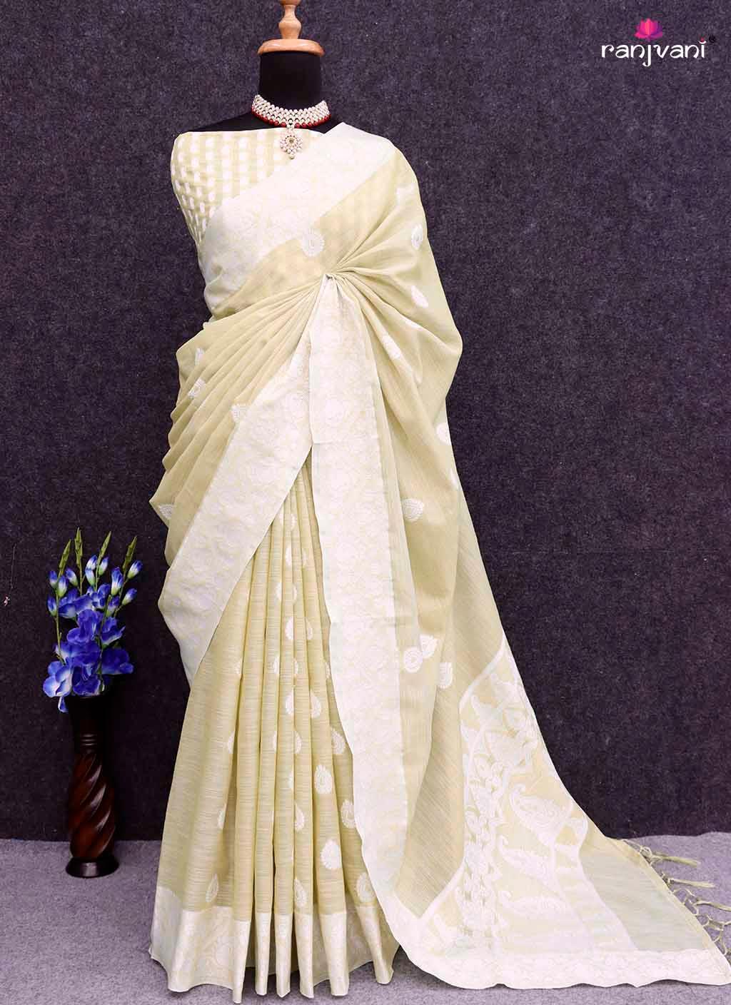 Ranjan Pure Linen Saree - Linen Saree
