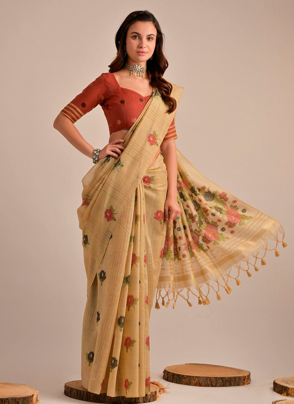 Sansha (saree) - Cotton Saree