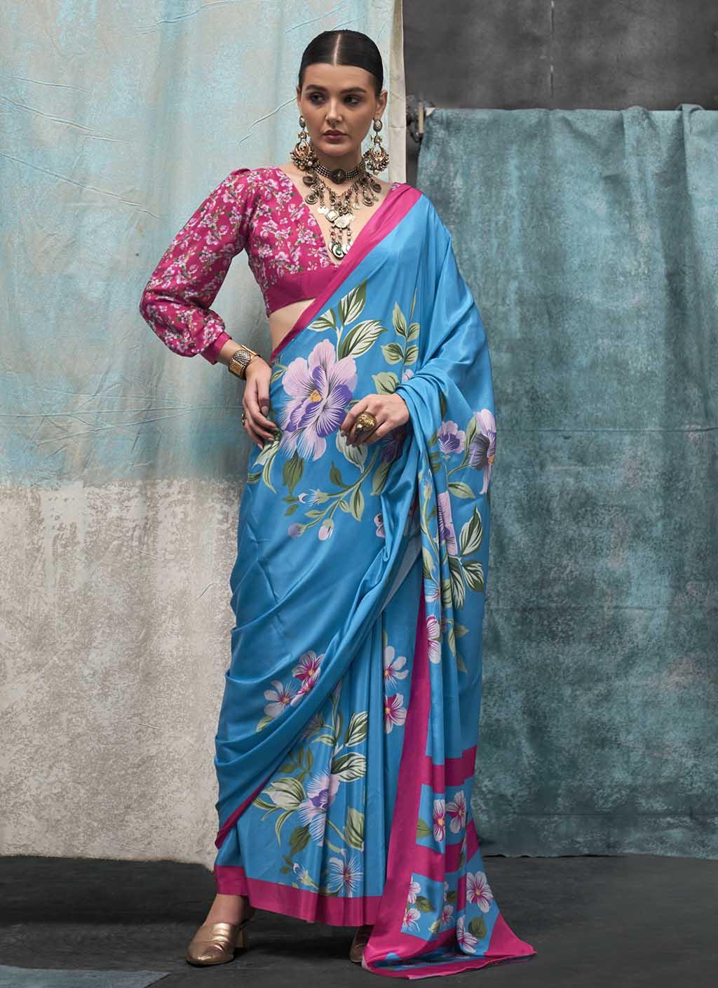 Satrang (Saree) - Satin Silk