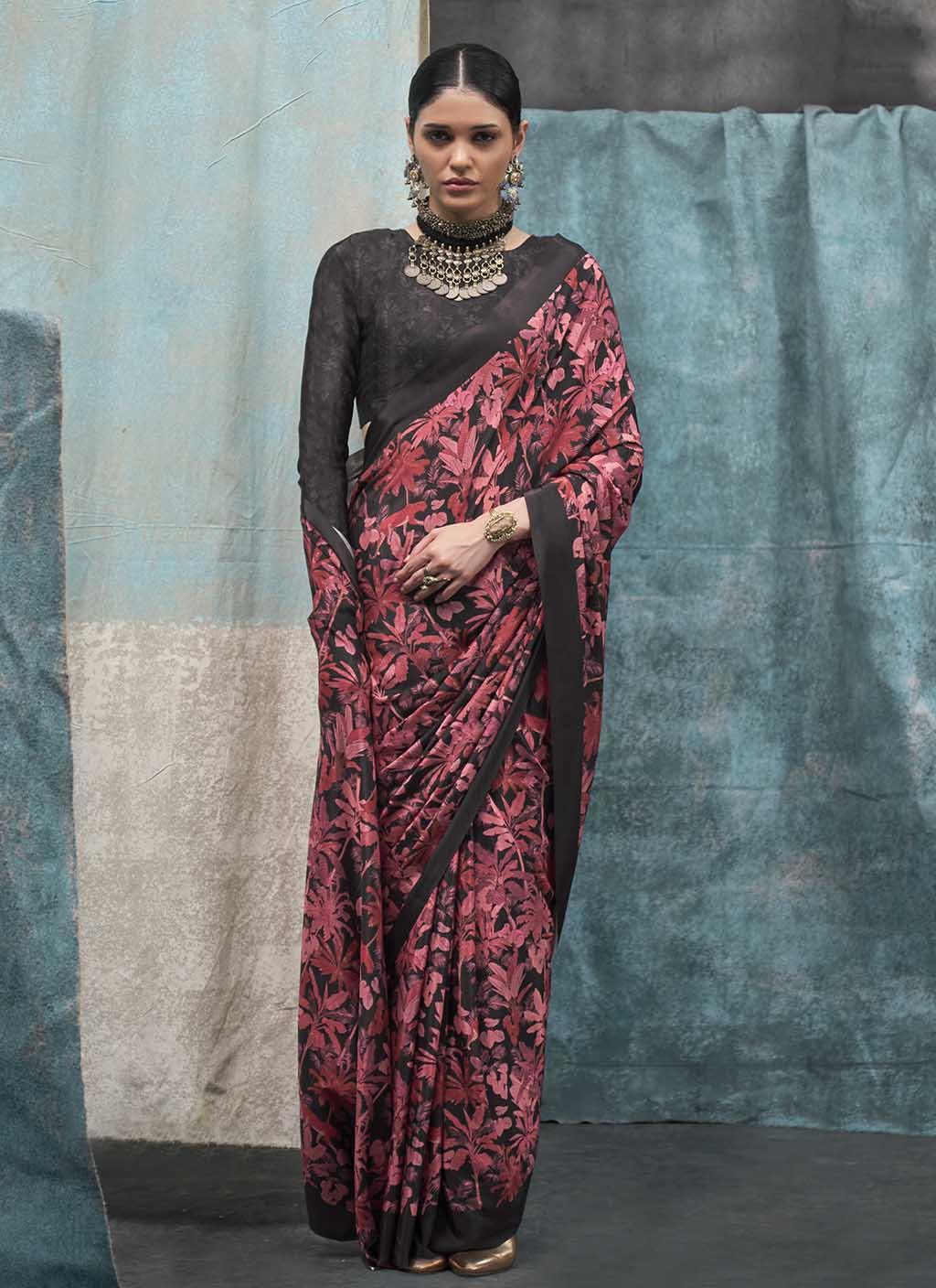 Satrang (Saree) - Satin Silk