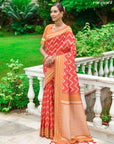 Zigzag Raw Silk Saree - Ranjvani