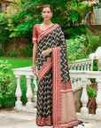 Zigzag Raw Silk Saree - Ranjvani